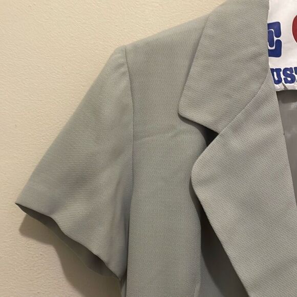 Vintage pin up double breasted button down light green a line dress petites - Picture 15 of 15